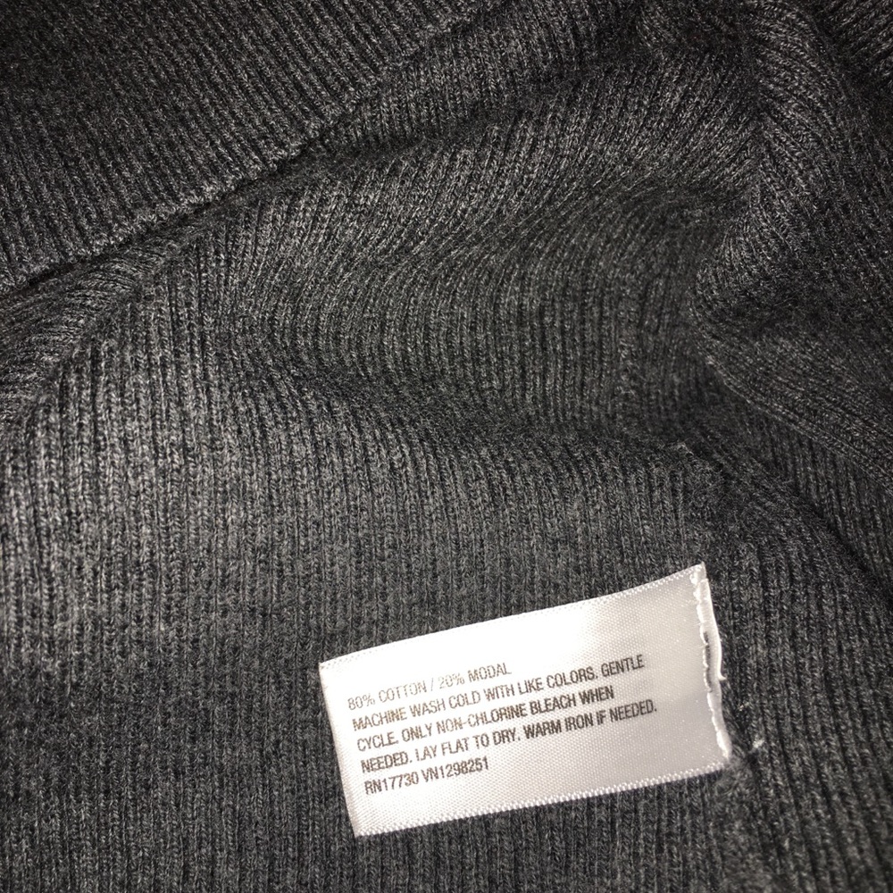 Figure flattering grey rib knit dress, M - Picture 5 of 5
